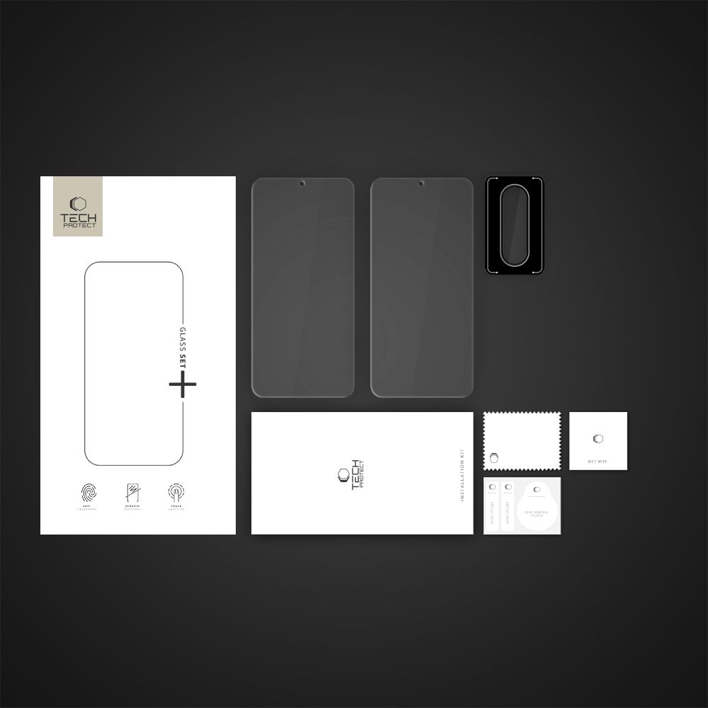 Tech-Protect Galaxy A36 / A56 5G 3-PACK Skärmskydd/Linsskydd