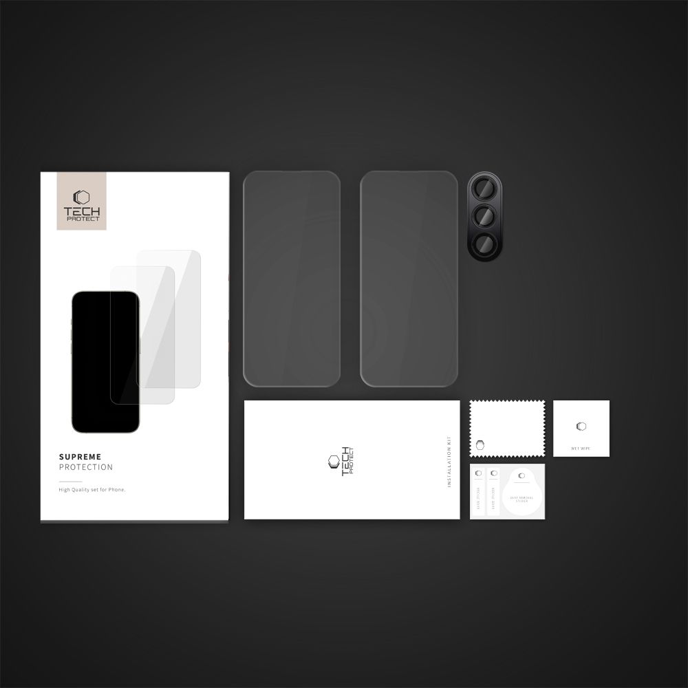 Tech-Protect Galaxy S24 FE 3-PACK Skärmskydd/Linsskydd