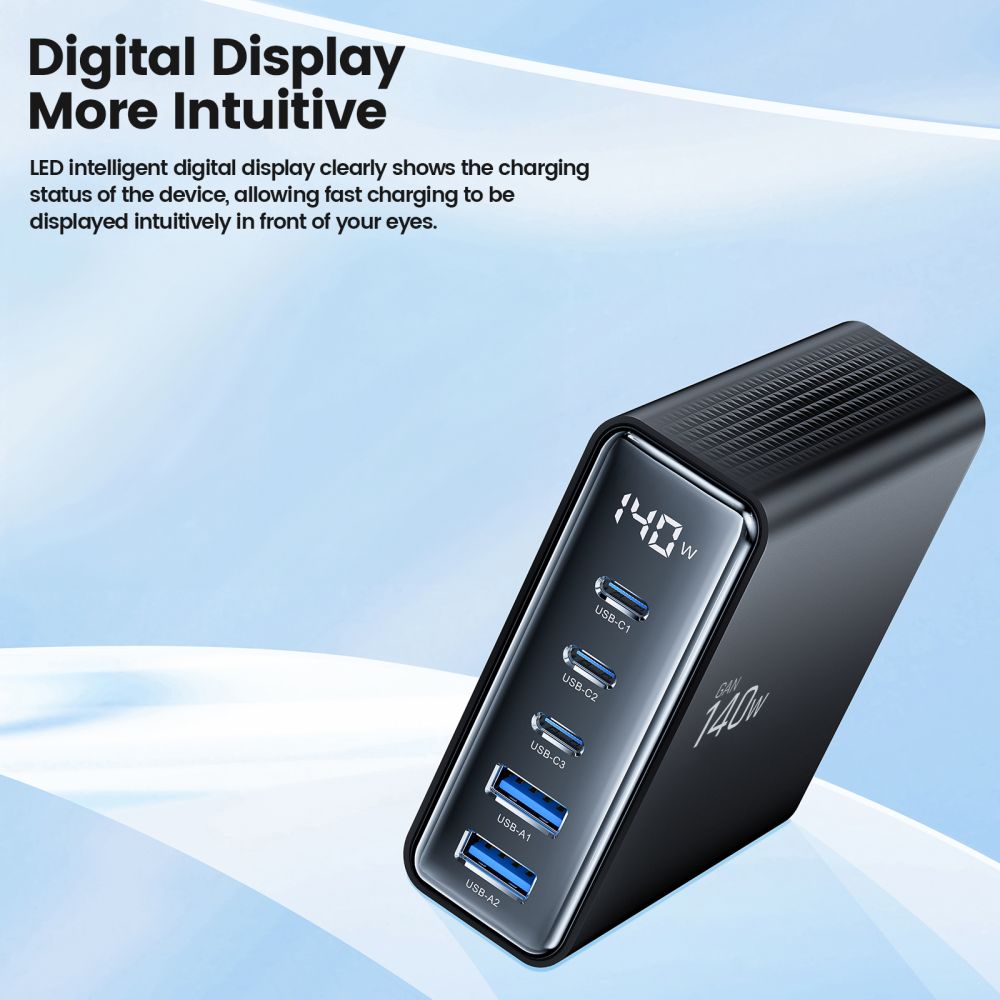 Tech-Protect 140W Laddstation USB-C / USB-A Svart