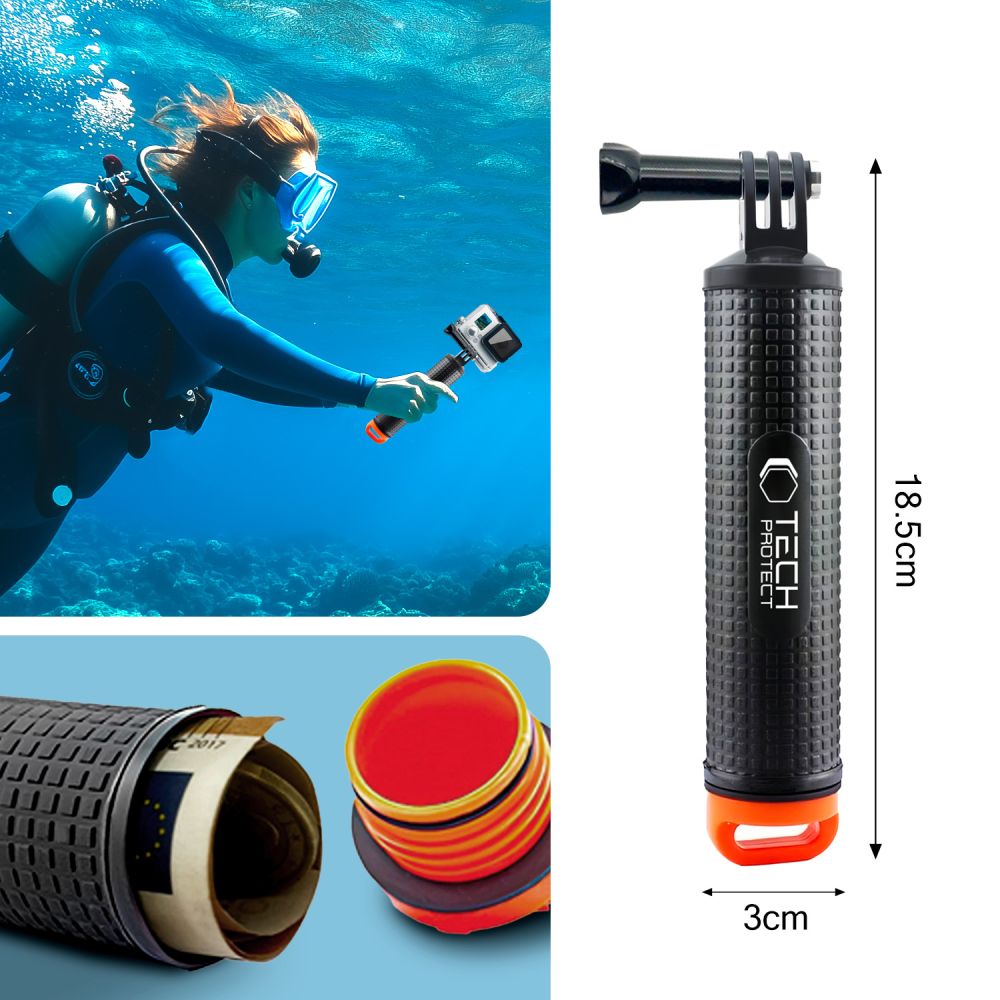 Tech-Protect Flytande Handtag För GoPro/DJI Actionkamera