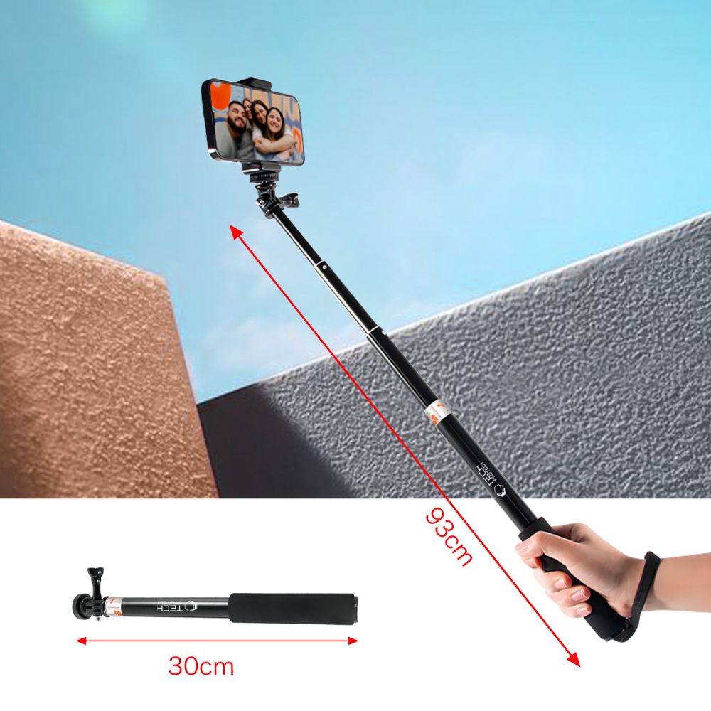 Tech-Protect Selfiestick För GoPro / DJI Svart