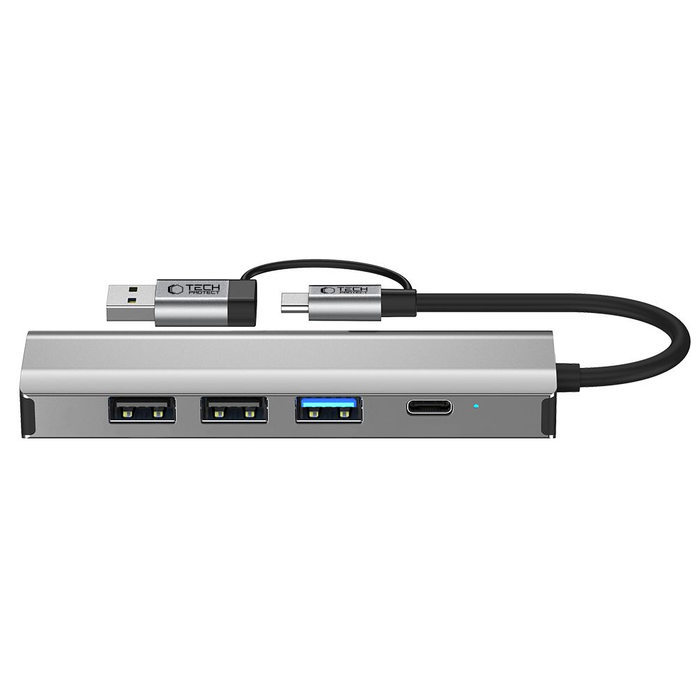 Tech-Protect 5in1 USB-C/USB-A Hub - USB-C / USB 3.0/2.0 / RJ45