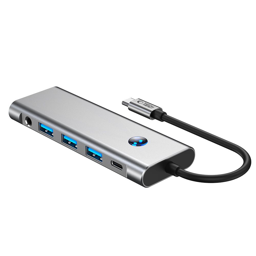 Tech-Protect 9in1 USB-C Hub - USB-C/USB-A/HDMI/SD/TF/AV3.5