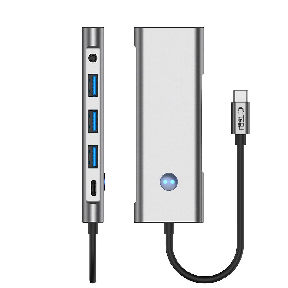 Tech-Protect 9in1 USB-C Hub - USB-C/USB-A/HDMI/SD/TF/AV3.5