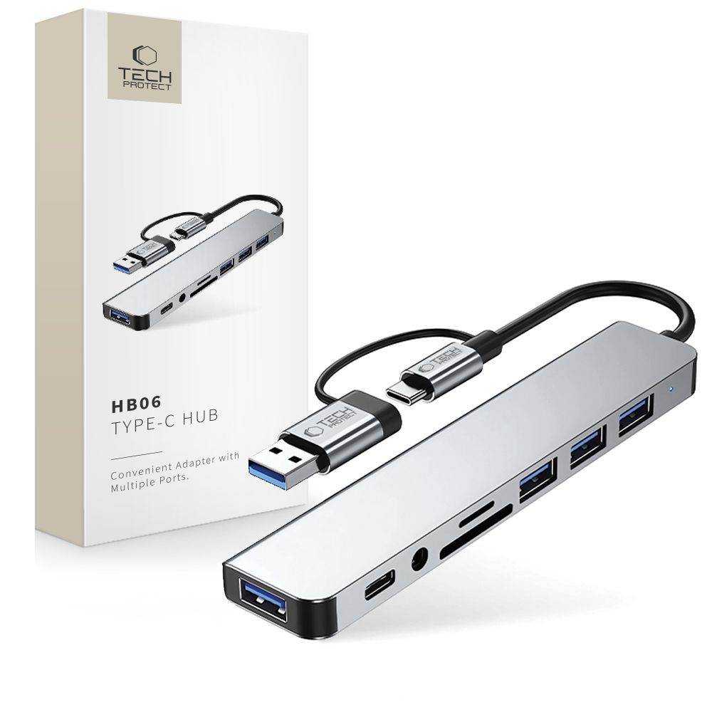 Tech-Protect 9in1 USB-C/USB-A - USB-C/USB-A/HDMI/SD/TF/AV3.5