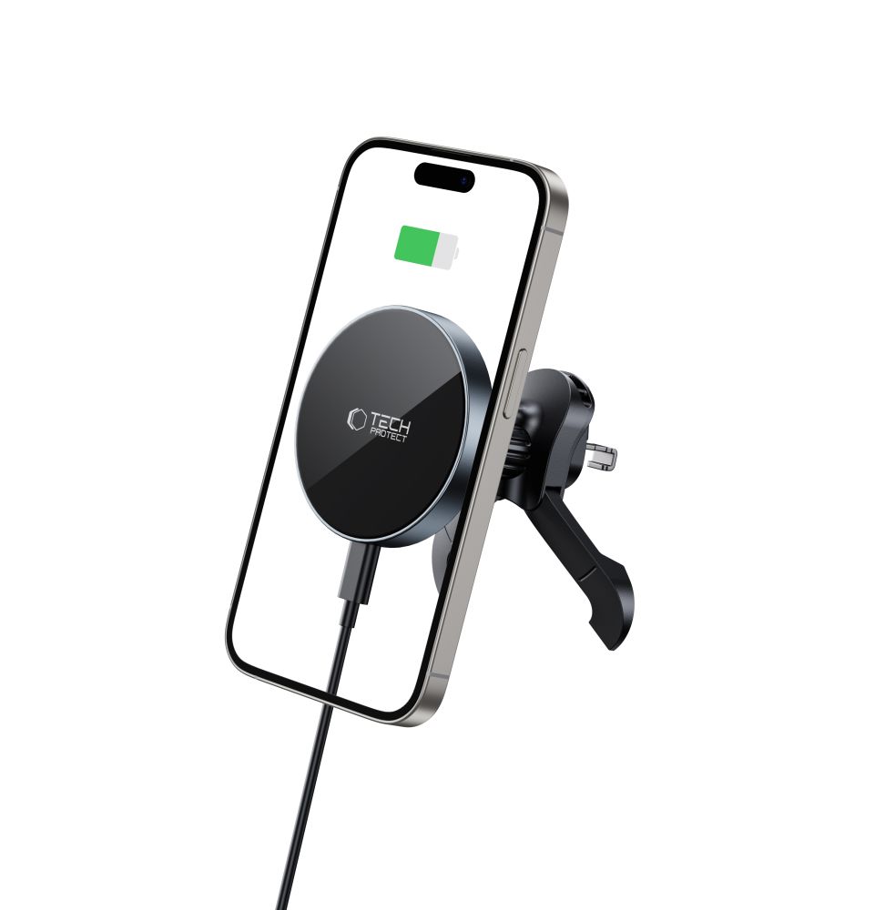 Tech-Protect 15W Magnetisk MagSafe Laddare För Luftventil Svart
