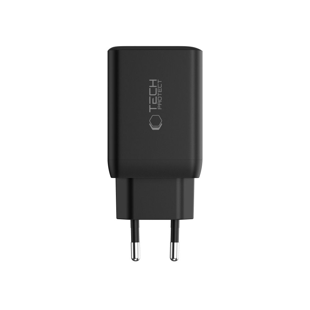 Tech-Protect 45W PD 2x USB-C Väggladdare Svart