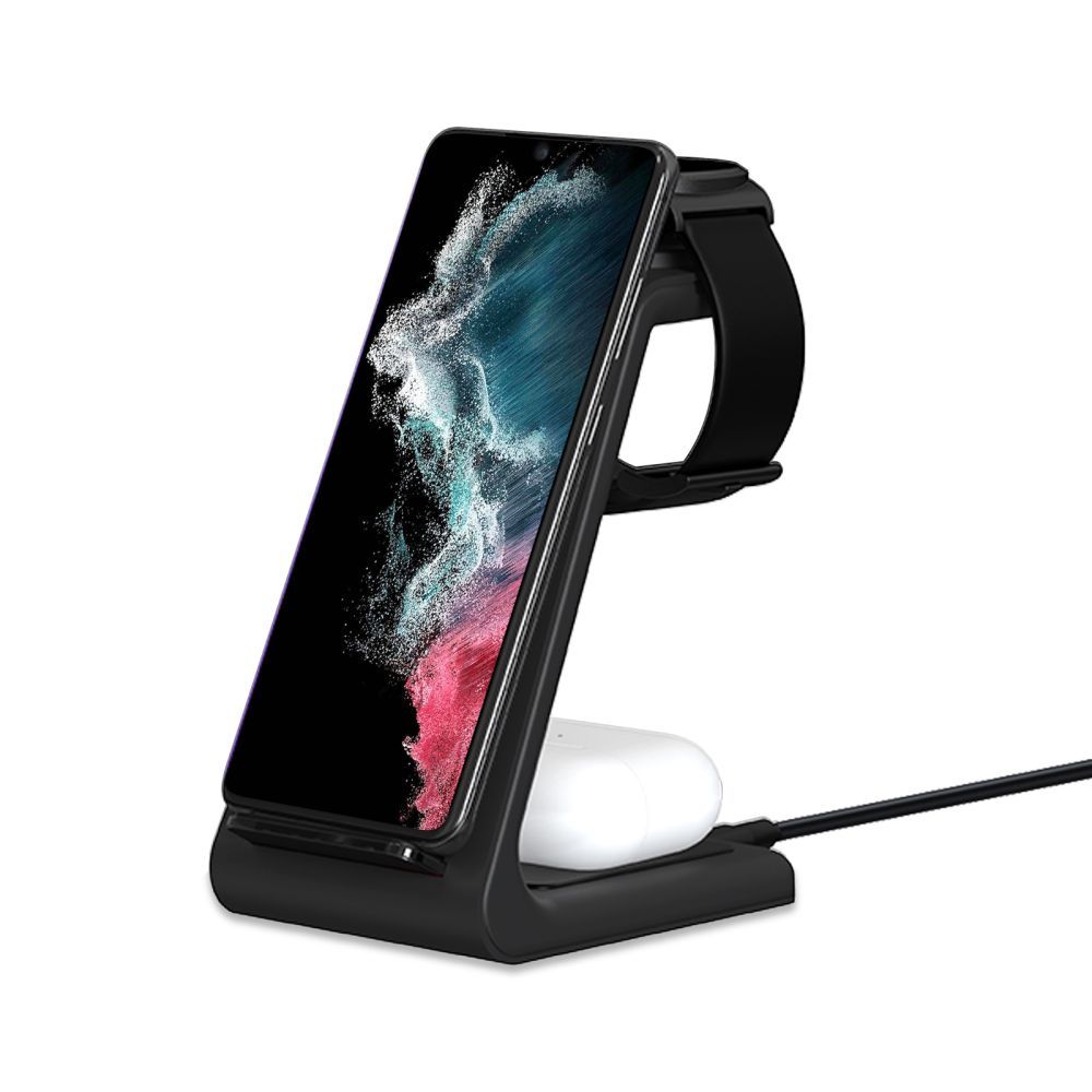 Tech-Protect 15W Qi 3in1 Trådlös Laddare Android Svart