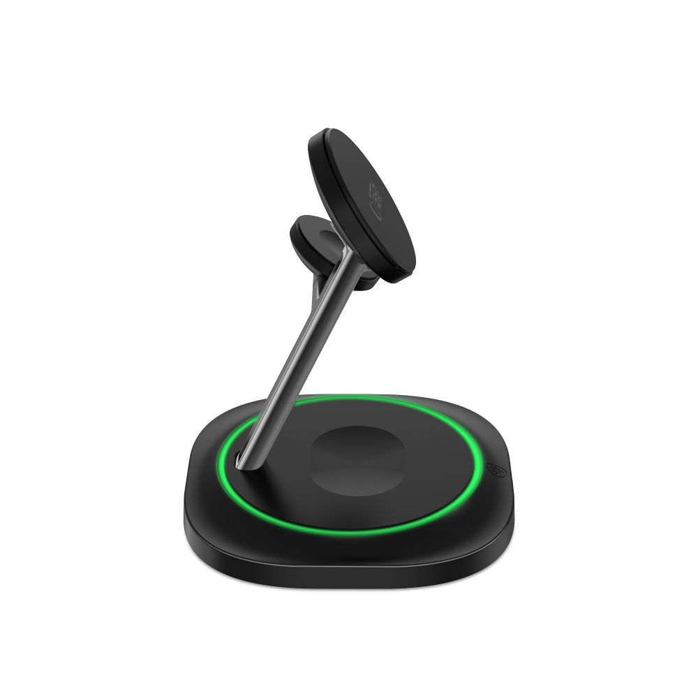 Tech-Protect 15W Qi 3in1 Magnetisk MagSafe Laddare Svart