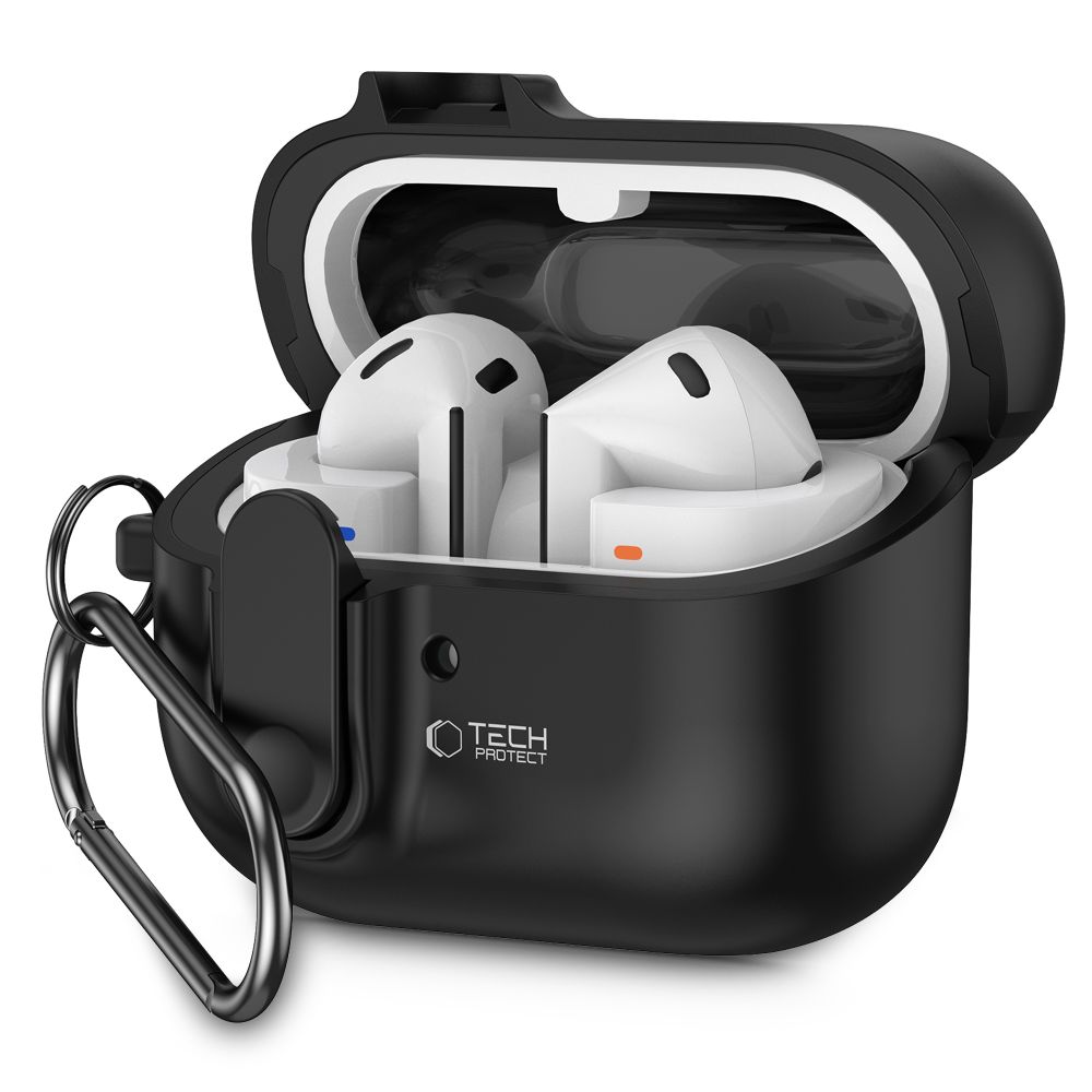 Tech-Protect Galaxy Buds 3/3 Pro Skal Slim Hook Svart