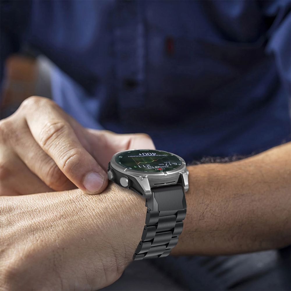Tech-Protect Garmin Fenix 26 mm Armband Stainless Svart