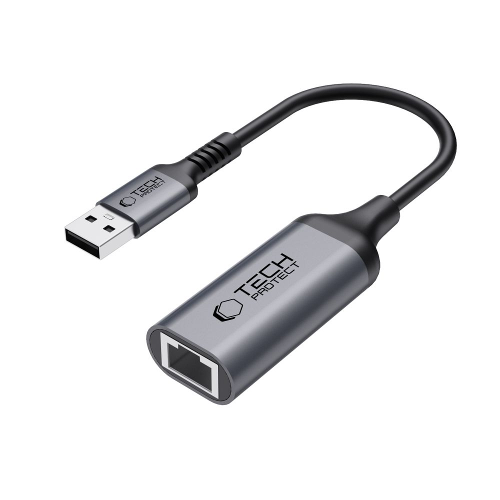 Tech-Protect USB 3.0 - RJ45 Ethernet Adapter Ultraboost Svart