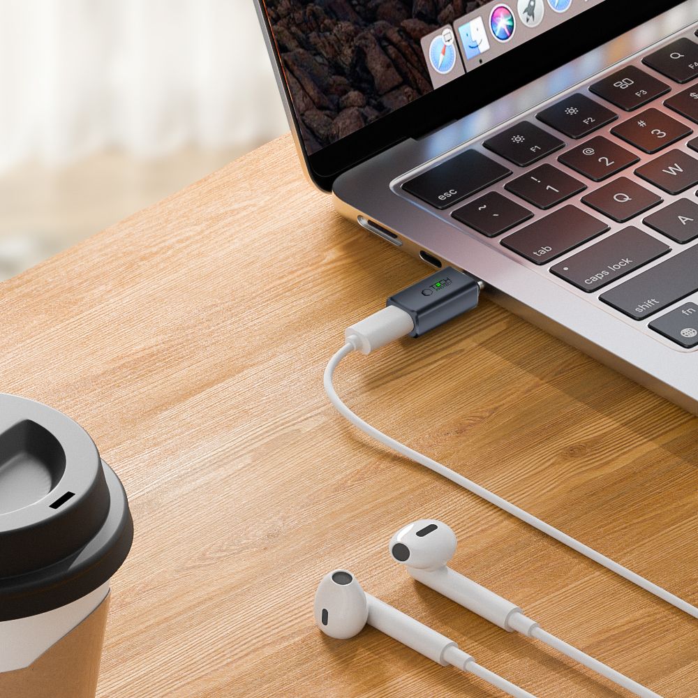 Tech-Protect USB-C - Lightning Ljudadapter Ultraboost Grå
