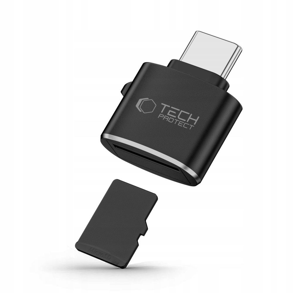 Tech-Protect USB-C - Micro SD/TF Kortläsare Ultraboost Svart