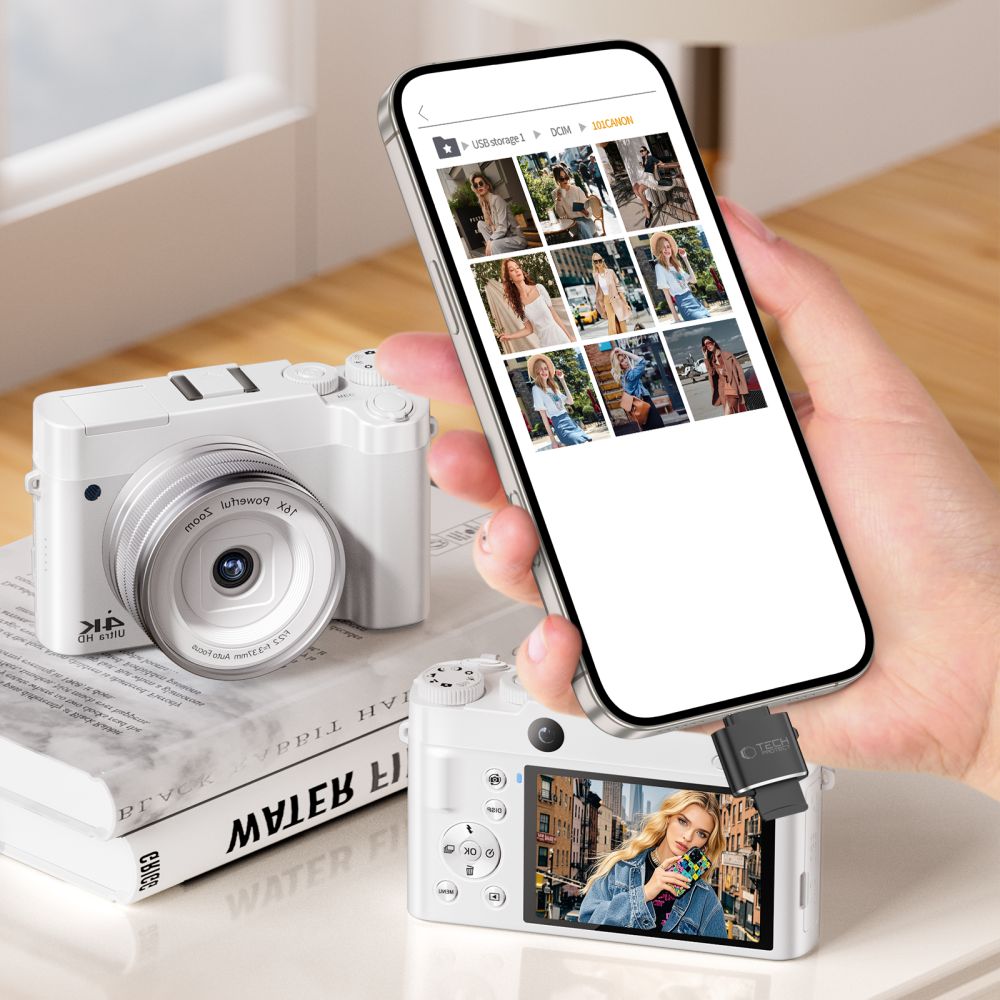 Tech-Protect USB-C - Micro SD/TF Kortläsare Ultraboost Svart