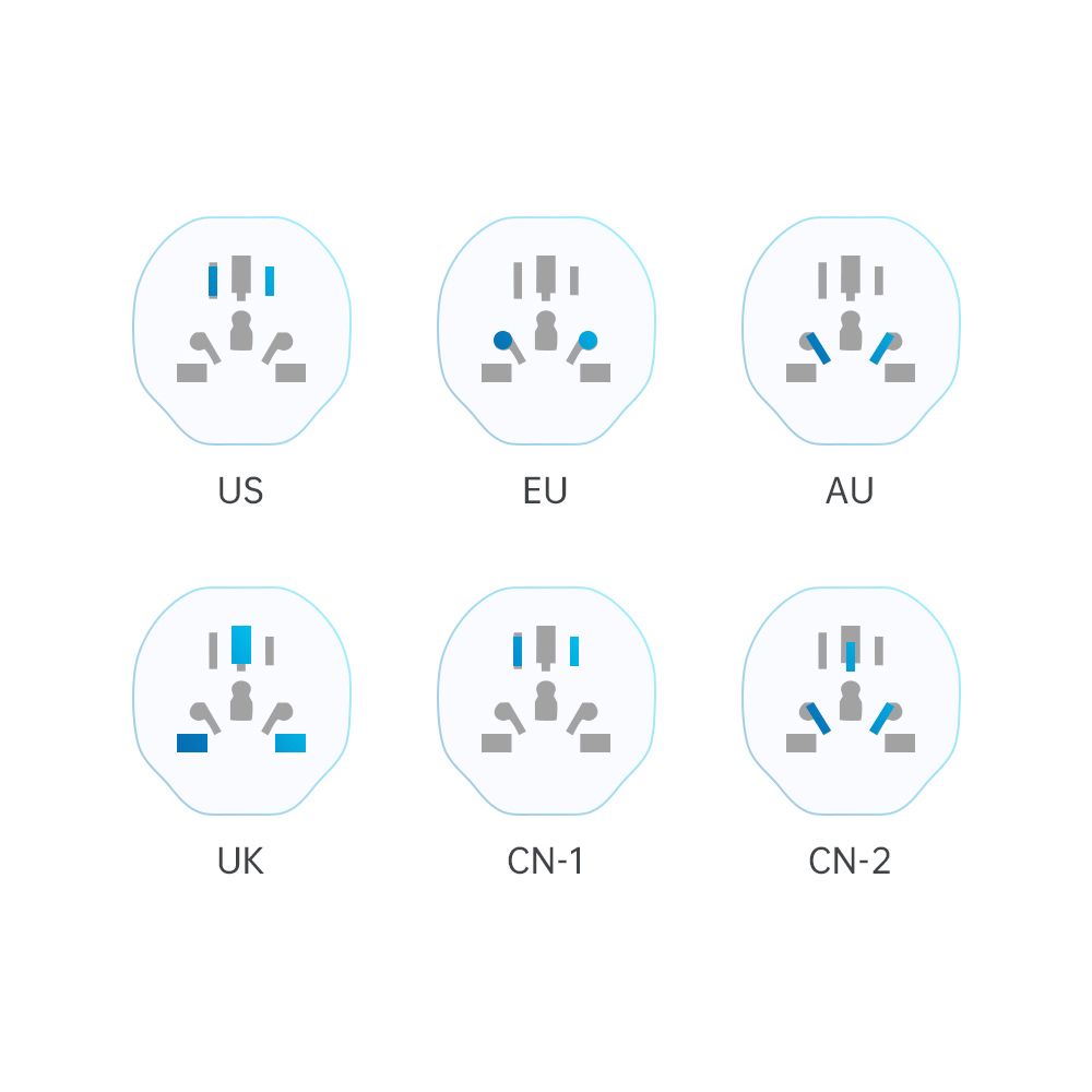 Tech-Protect Universal Reseadpater EU Plugg Vit