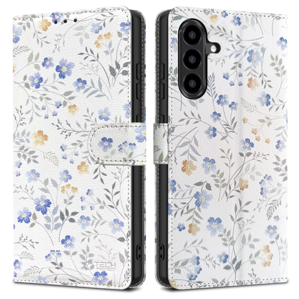 Tech-Protect Galaxy A56 5G Fodral Läder Spring Flowers