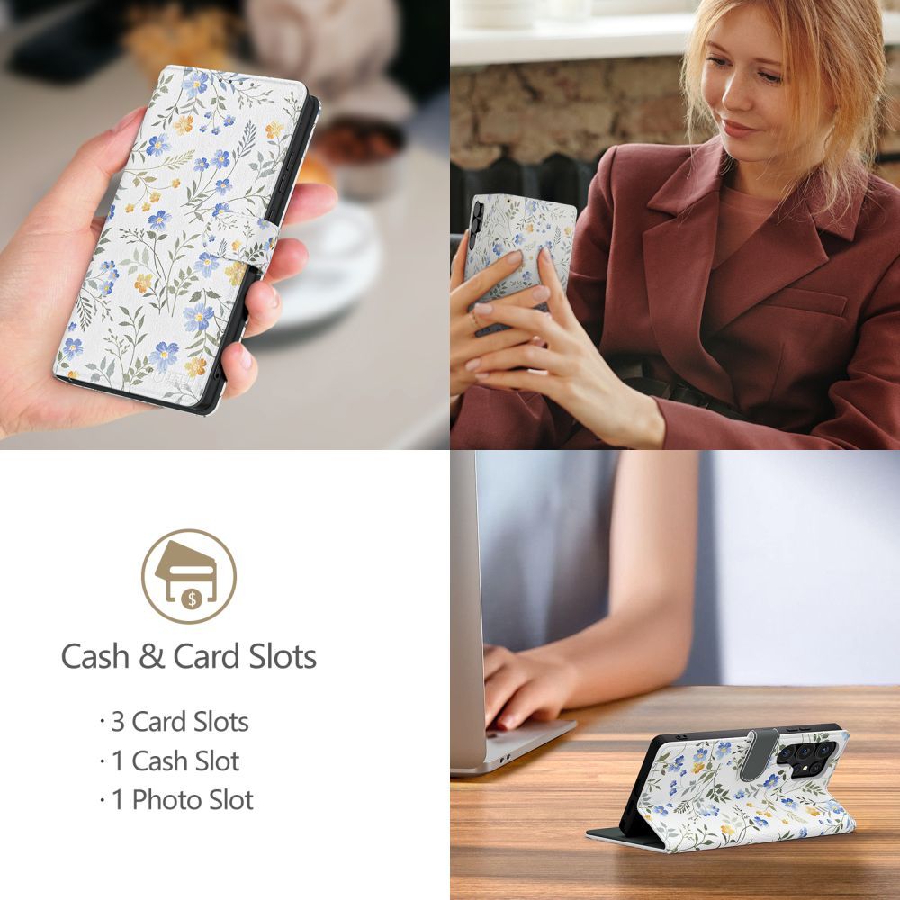 Tech-Protect Galaxy A56 5G Fodral Läder Spring Flowers