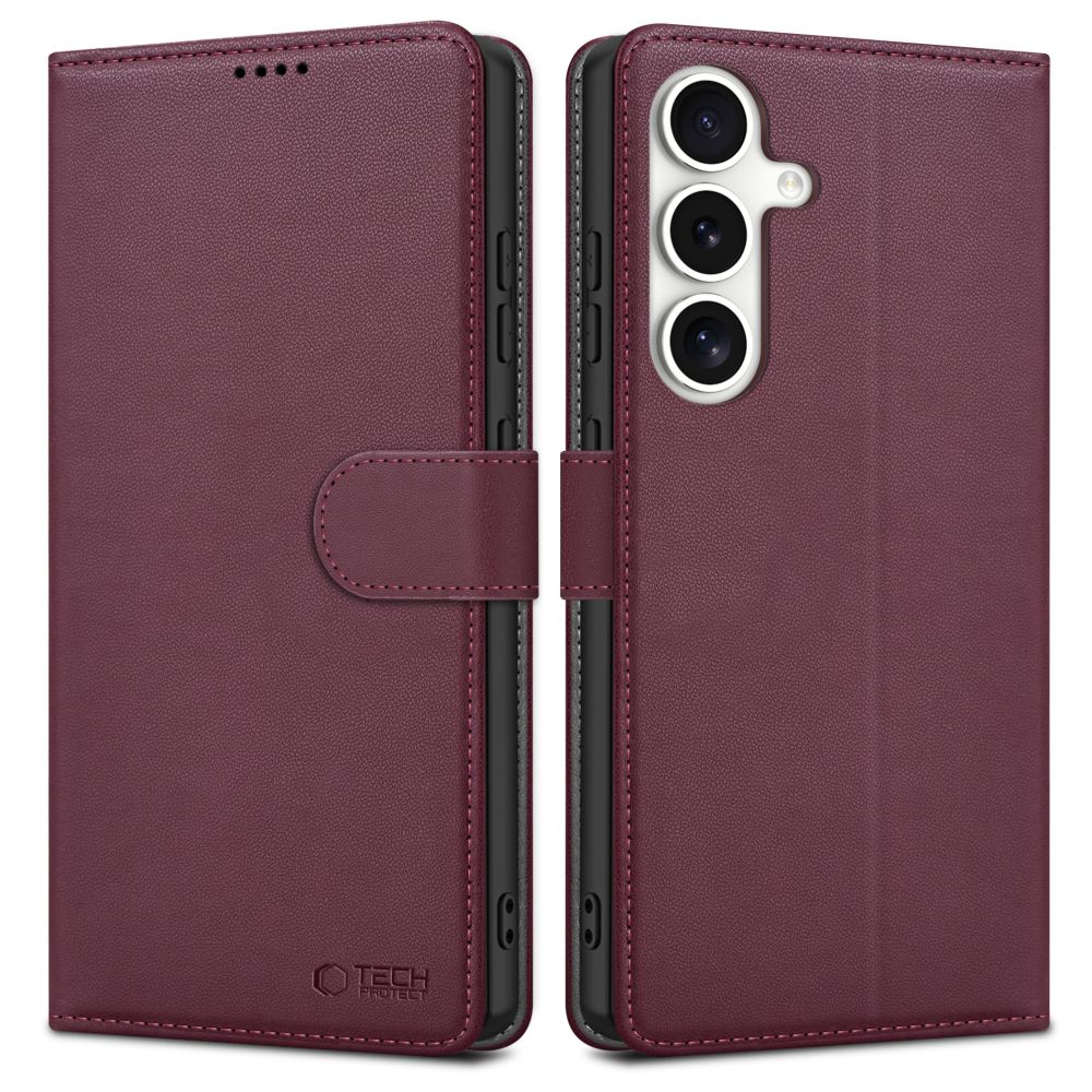 Tech-Protect Samsung Galaxy S25 Fodral Läder Muberry