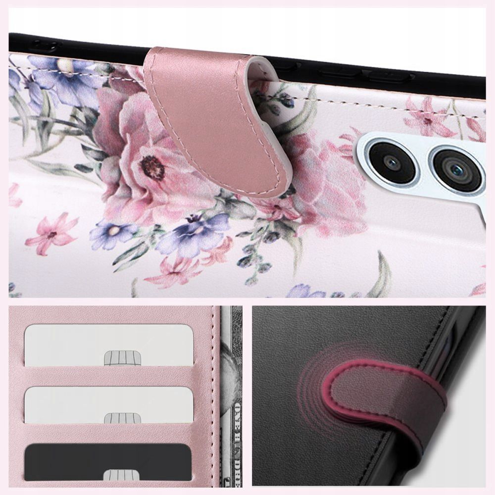 Tech-Protect Xiaomi Redmi 14C Fodral Läder Blossom Flower