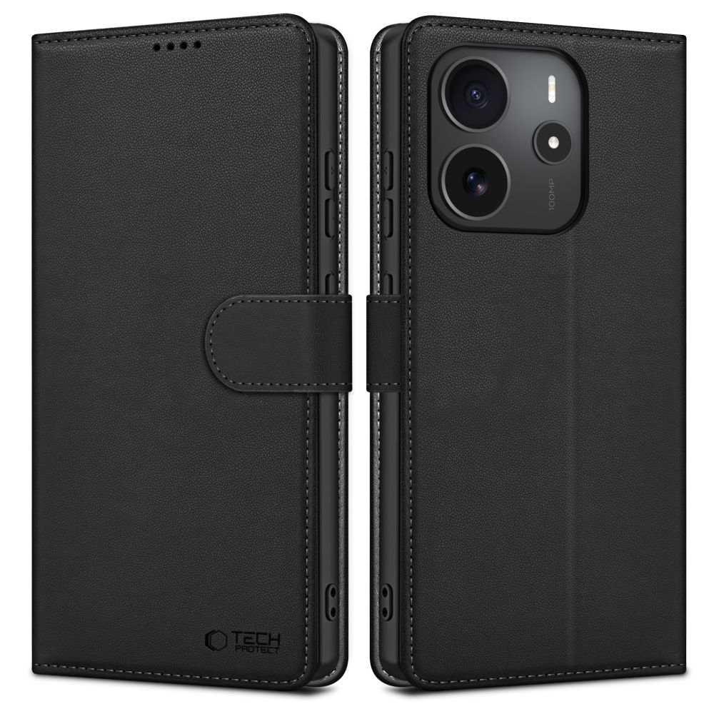 Tech-Protect Xiaomi Redmi Note 14 4G Fodral Läder Svart