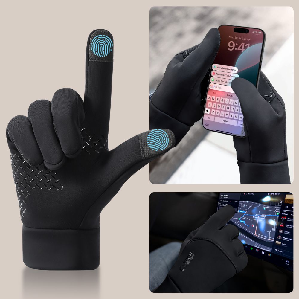 Tech-Protect Handskar Med Touchfunktion Storlek L Svart