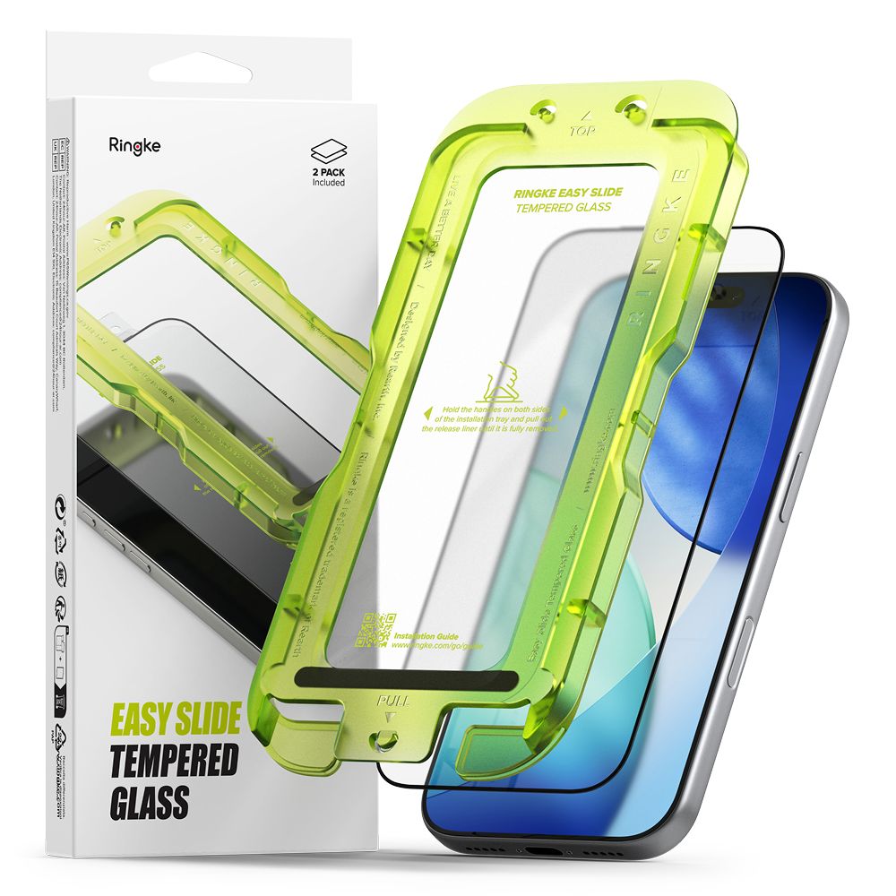 Ringke iPhone 17 Pro 2-PACK Easy Slide Skärmskydd Härdat Glas