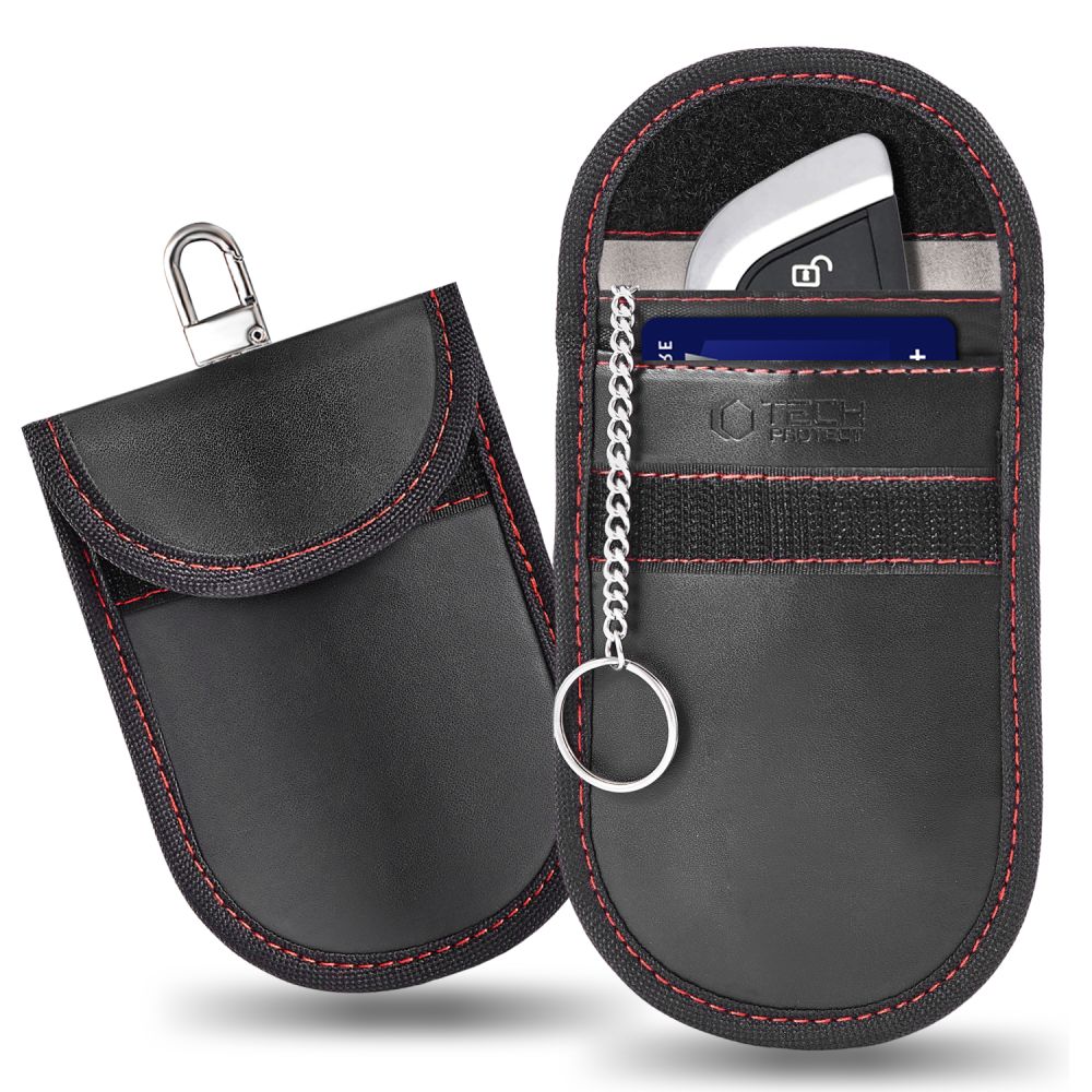 Tech-Protect RFID Signalblockerande Fodral Svart / Röd