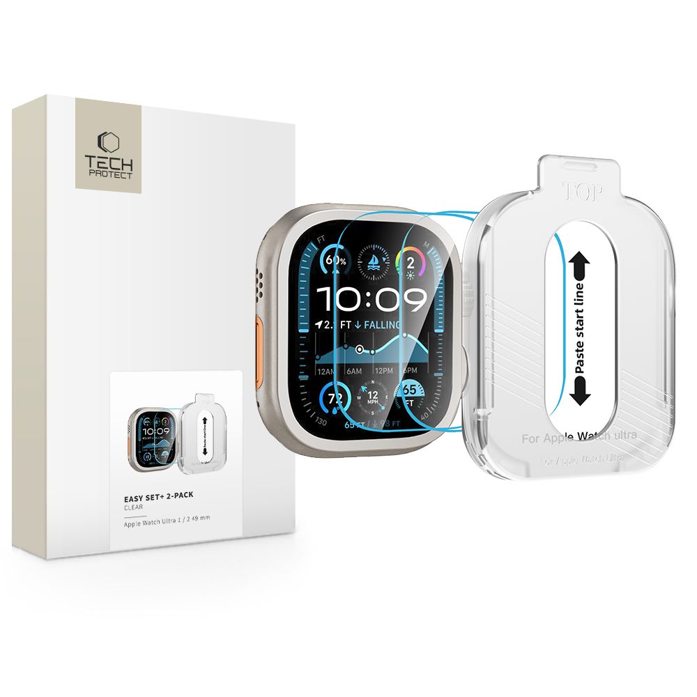 Tech-Protect Apple Watch Ultra 49 mm 2-PACK Skärmskydd EasySet+