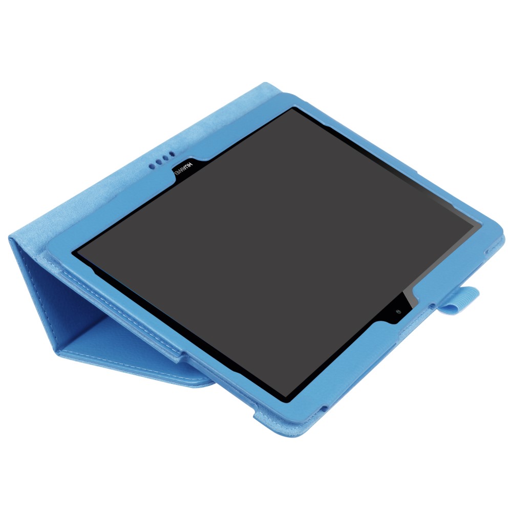 Huawei MediaPad T3 10 - Litchi lderfodral - Ljus Bl