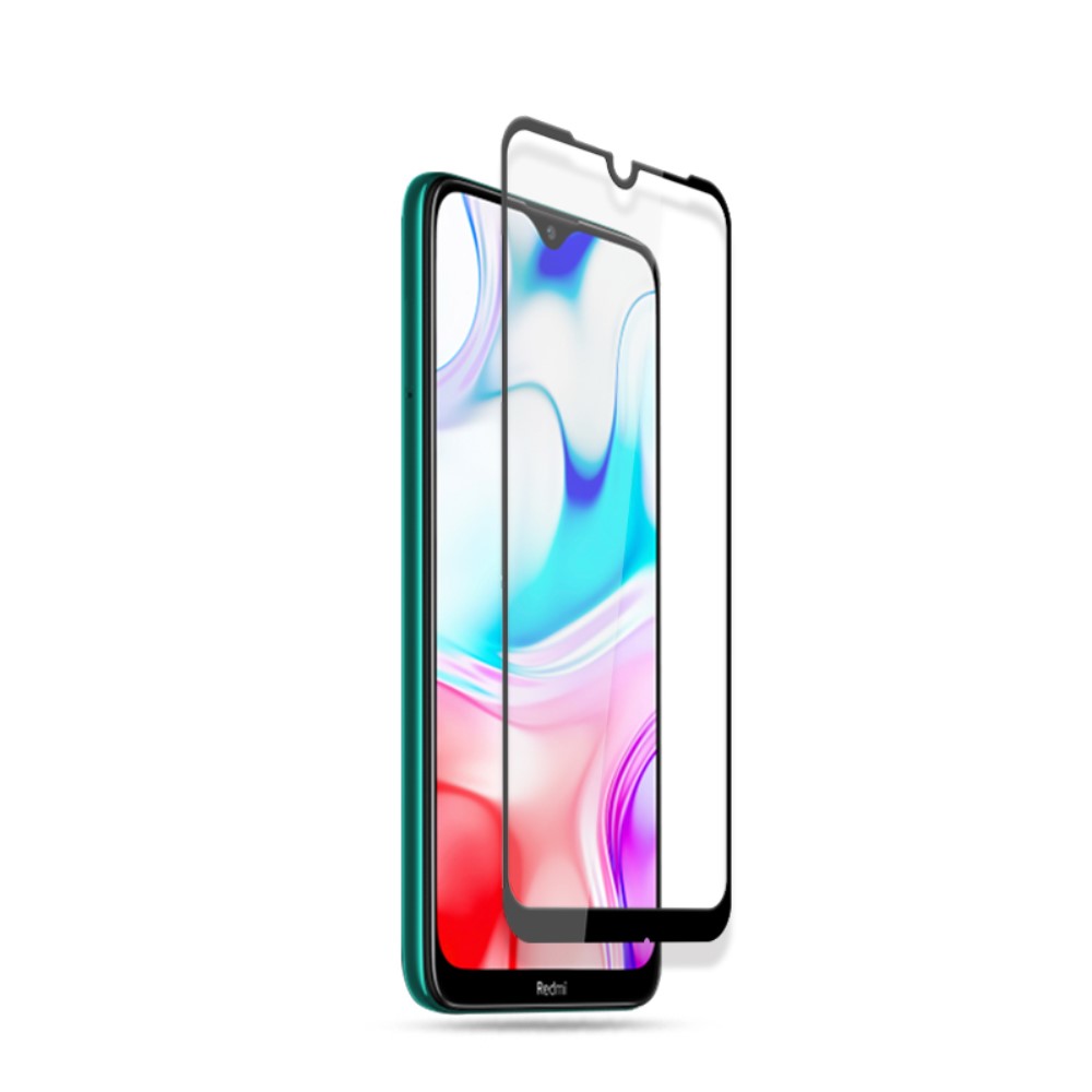 Xiaomi Redmi 8/8A - Härdat glas - Heltäckande skärmskydd