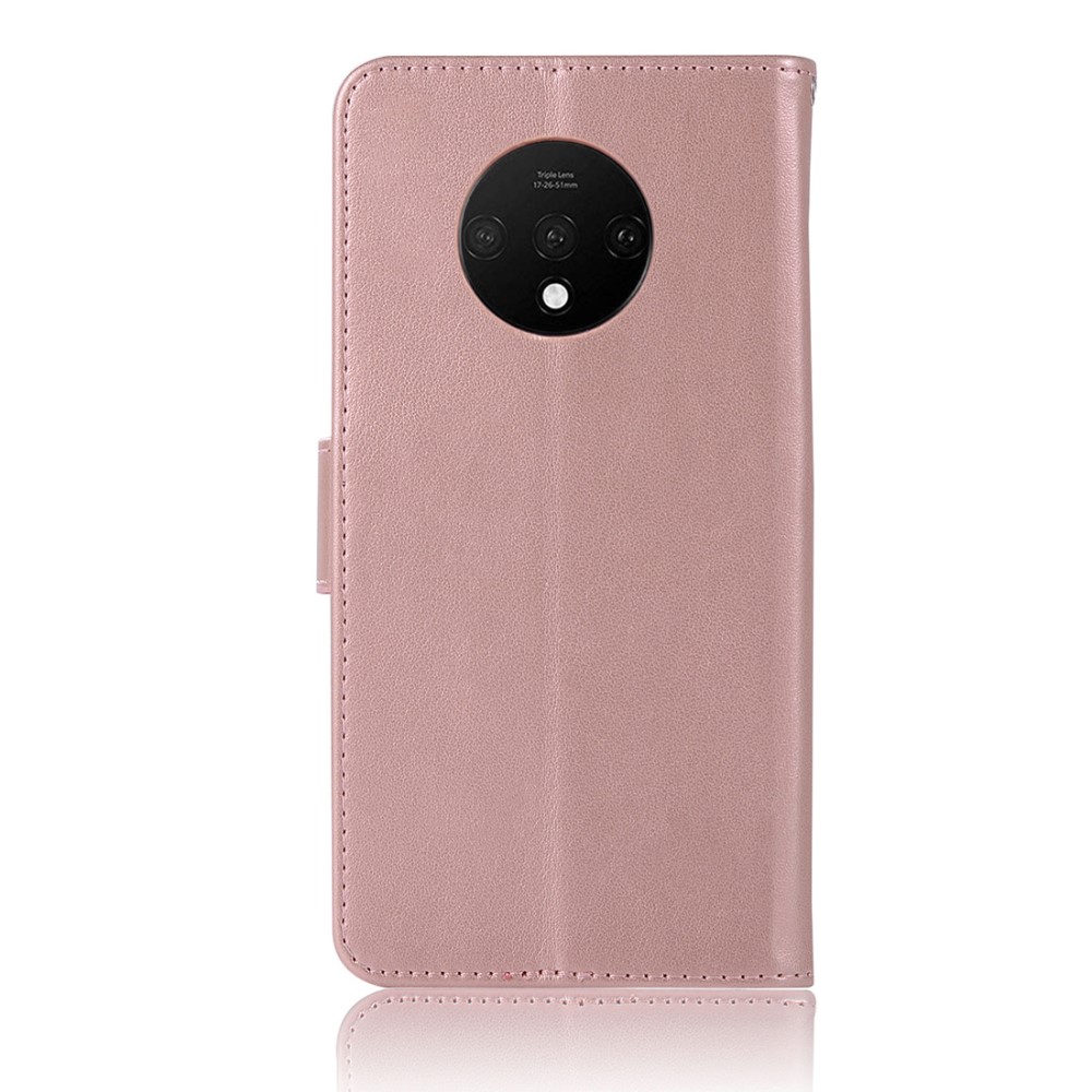 OnePlus 7T - Dream Catcher Owl Plnboksfodral - Rosguld