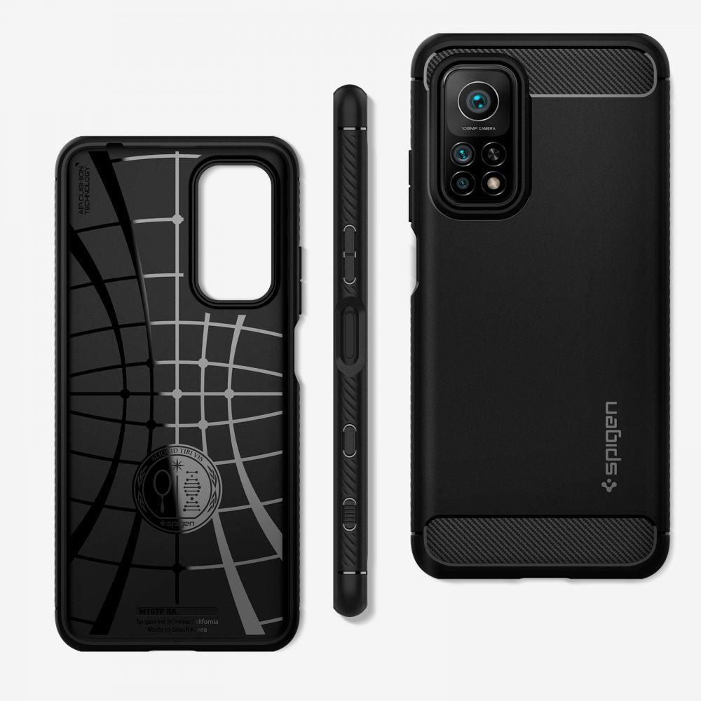Xiaomi Mi 10T / 10T Pro - Spigen Rugged Armor Skal - Matt Svart