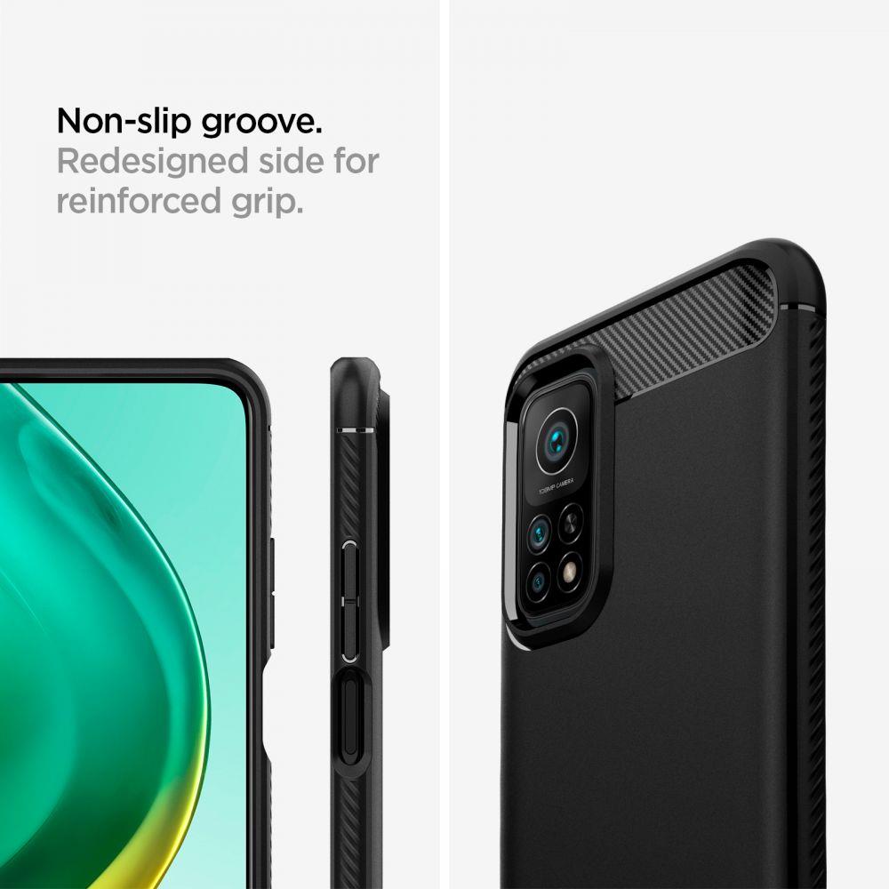 Xiaomi Mi 10T / 10T Pro - Spigen Rugged Armor Skal - Matt Svart
