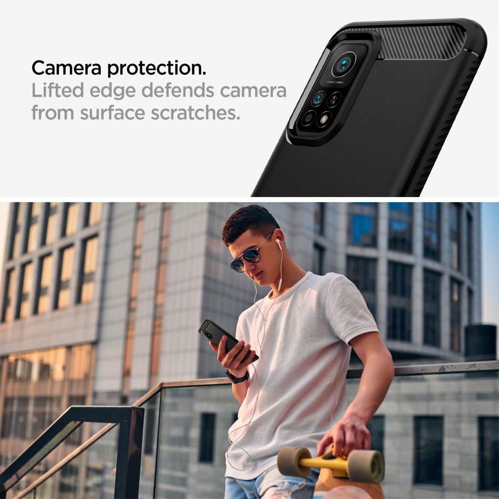 Xiaomi Mi 10T / 10T Pro - Spigen Rugged Armor Skal - Matt Svart