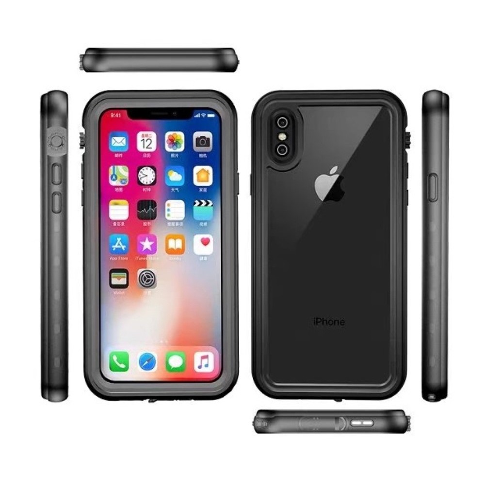REDPEPPER iPhone Xs Max Skal 360 Vattentätt IP68 Svart