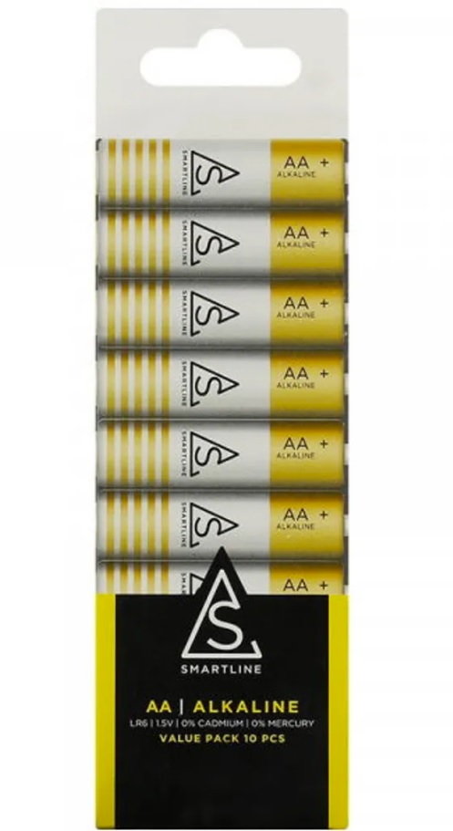 Smartline Alkaliskt Batteri AA LR6 1.5V 10-pack
