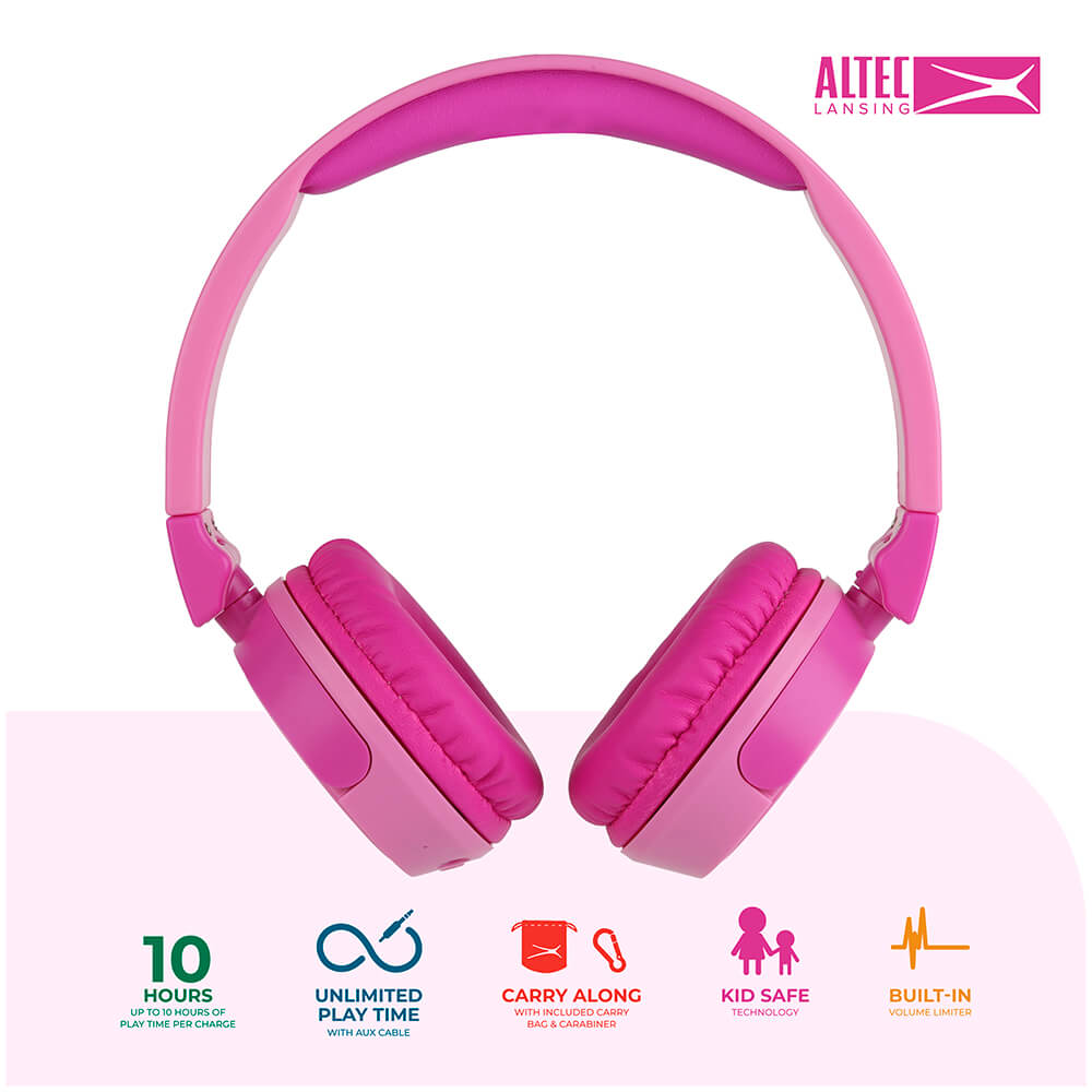 Altec Lansing Trådlösa Barnhörlurar 2in1 On-Ear Rosa