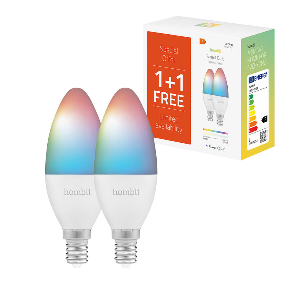 Hombli Smart Lampa E14 RGB Promo 2-Pack CCT