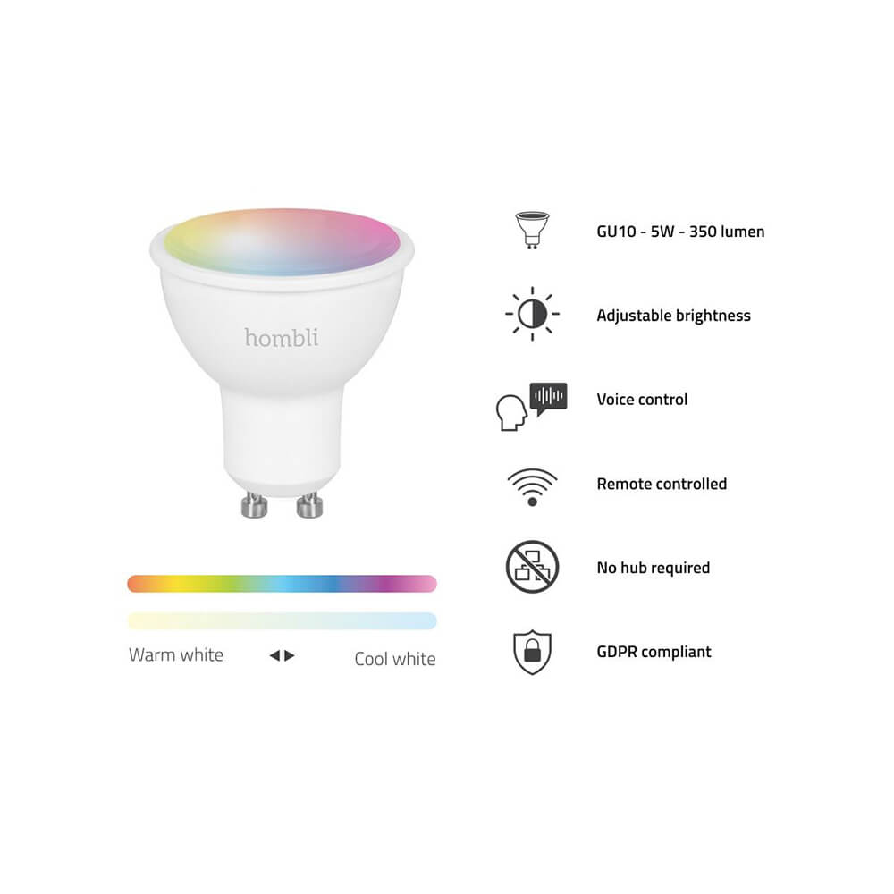 Hombli Smart Spot GU10 5W RGB Promo 2-Pack CCT