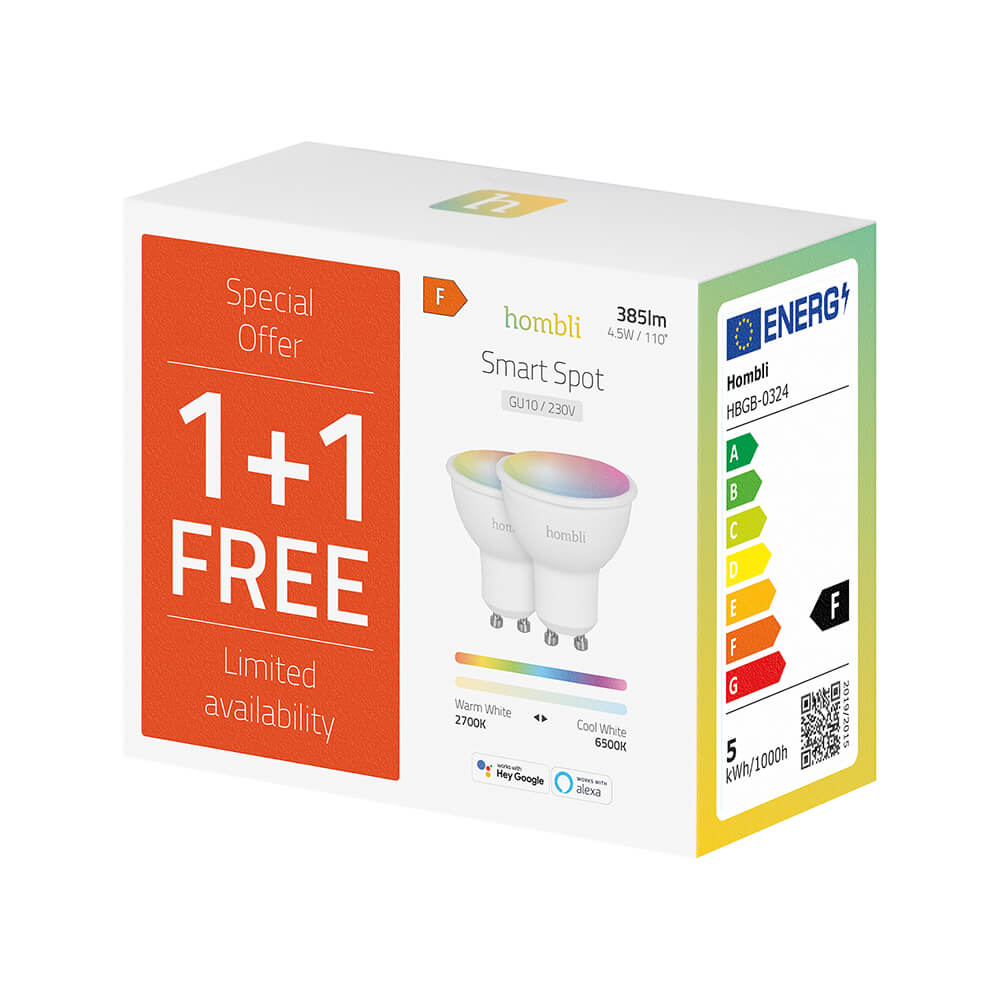 Hombli Smart Spot GU10 5W RGB Promo 2-Pack CCT