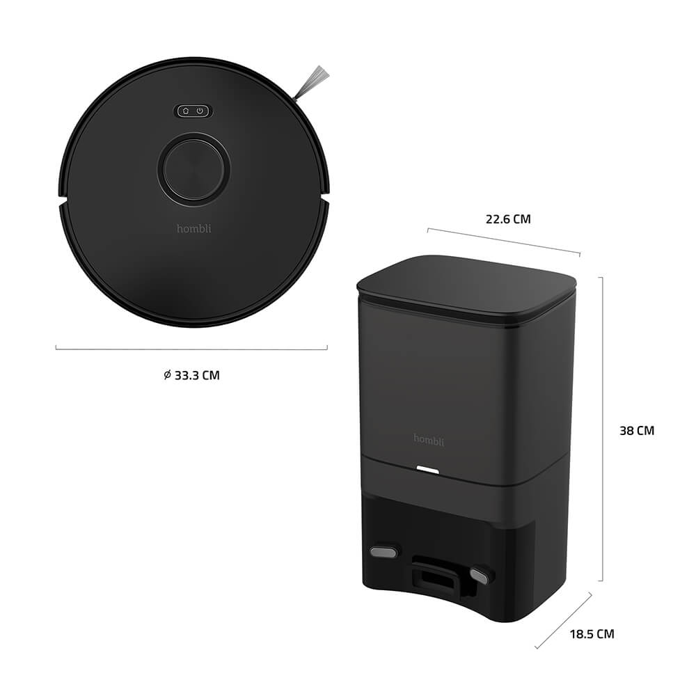 Hombli Smart Robotdammsugare Svart