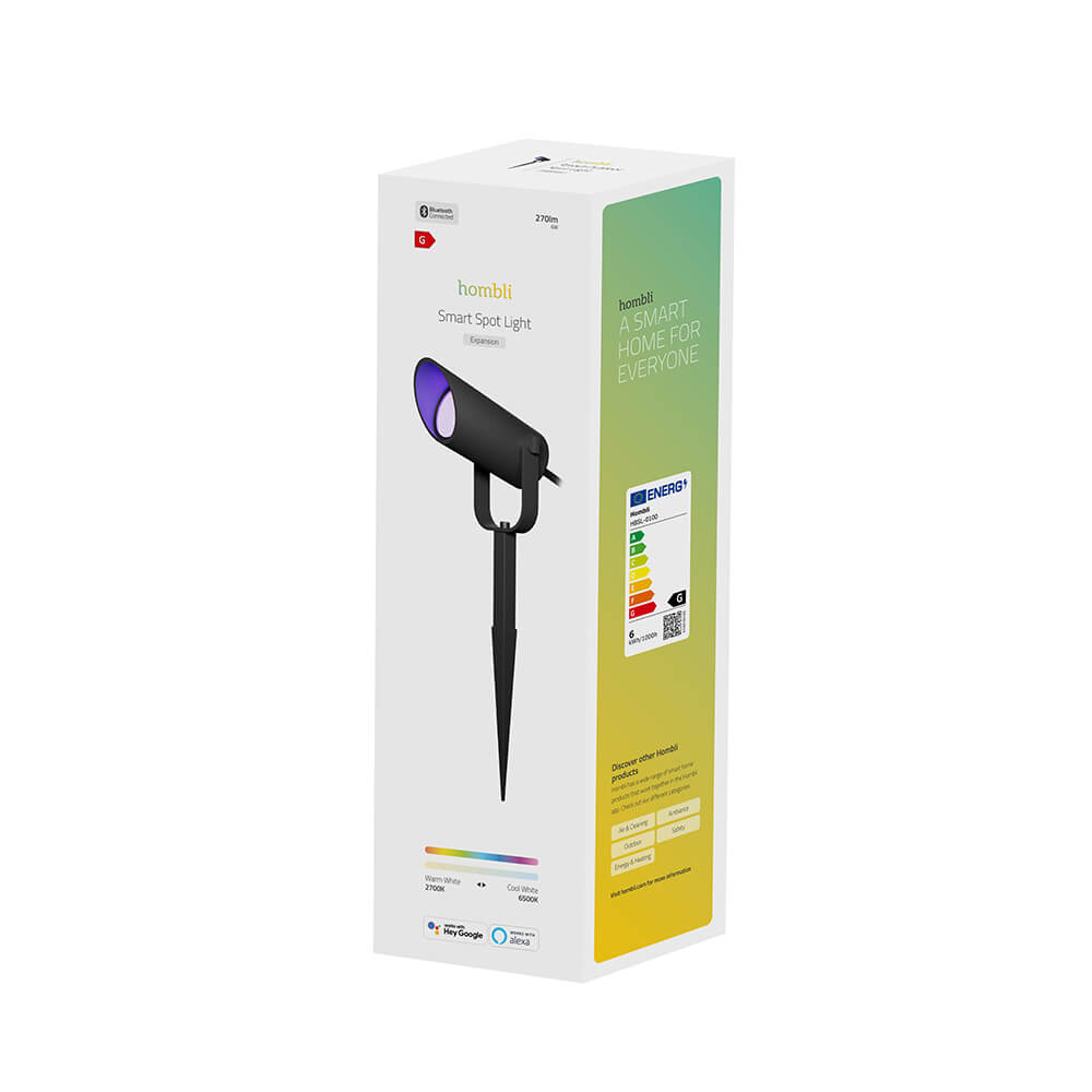 Hombli Smart Utomhus Spotlight 1-pack RGB CCT Svart