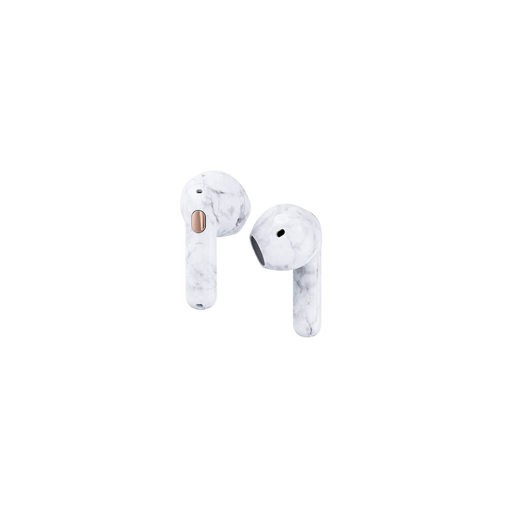 Happy Plugs Hope Hörlurar In-Ear TWS Vit Marmor