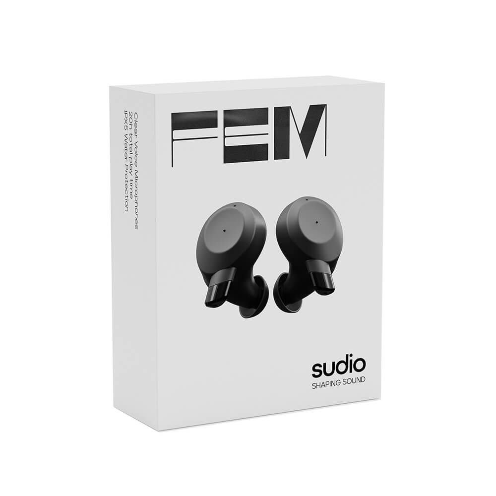 Sudio Hrlur FEM True Wireless In-Ear Mic Svart
