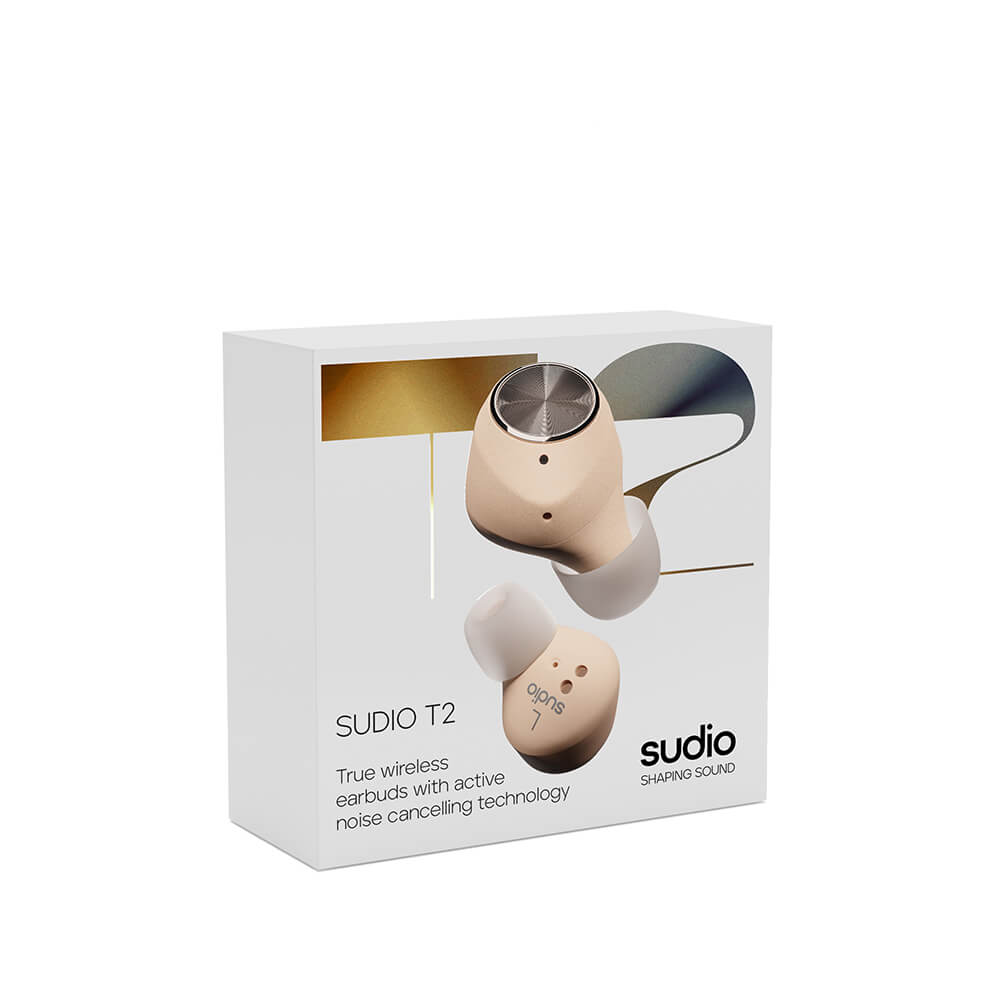 Sudio T2 True Wireless In-Ear Hrlurar Sand
