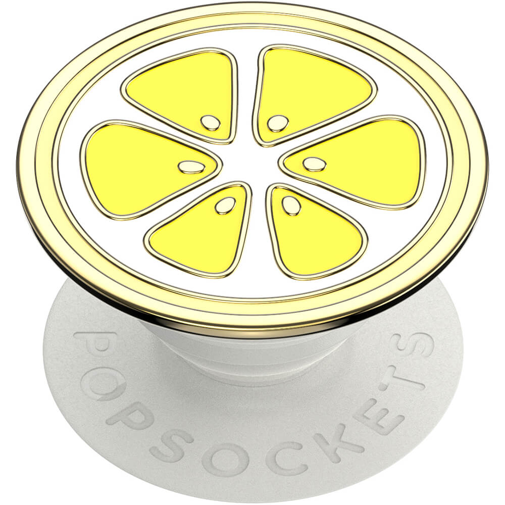 PopSockets Avtagbart Grip med Stllfunktion Premium Enamel Lemon Slice