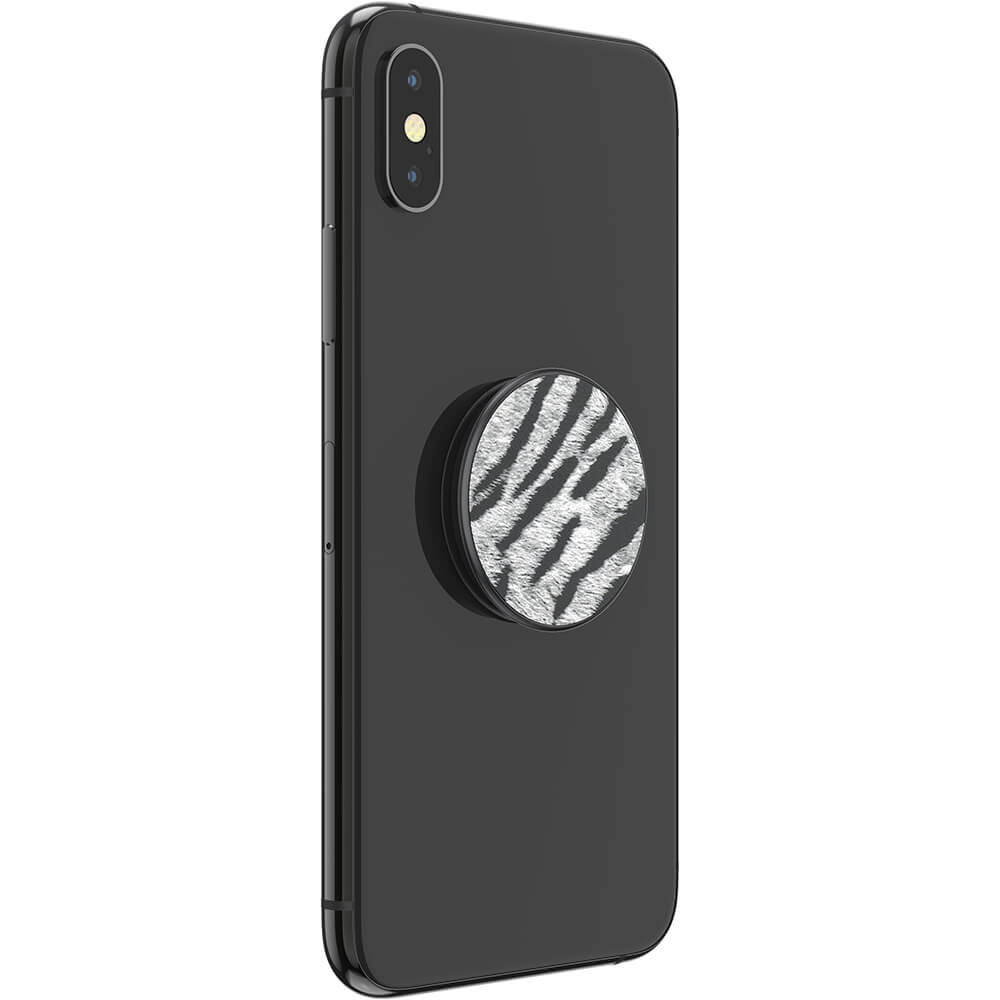 PopSockets Avtagbart Grip med Ställfunktion Premium Vegan Leather Zebra