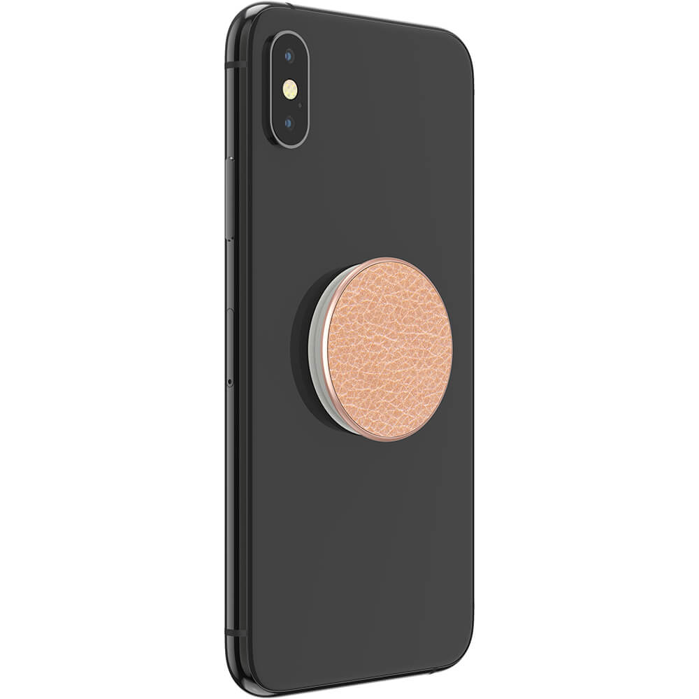 PopSockets Avtagbart Grip med Ställfunktion Premium Pebbled Vegan Leather