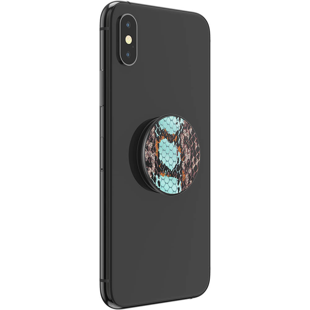 PopSockets Avtagbart Grip med Ställfunktion LUXE Embossed Metal Water Snake